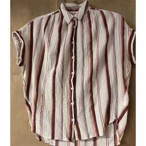 Madewell Central Shirt‎ In Albee Stripes Sz Small